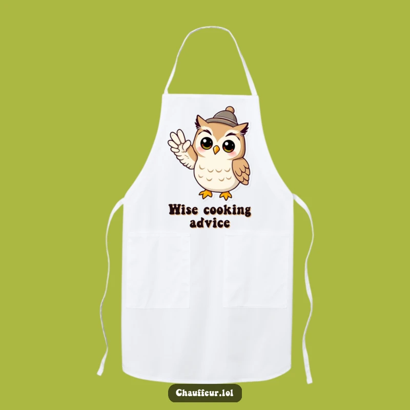Funny Owl Signal Kitchen Apron: Cool Character, Fun & Perfect Funny Gift