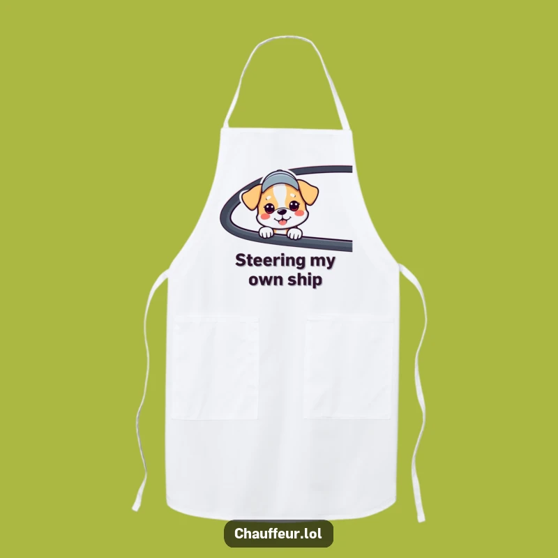 Funny Dog Car Window Apron - Chef's Humorous Kitchen Companion