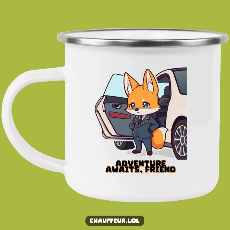 Funny Fox Valet Camping Mug: Suave Uniform, Durable & Perfect Funny Gift