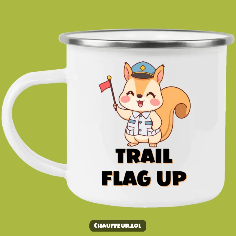 Funny Squirrel Flag Signal Camping Mug - Humorous Outdoor Gift