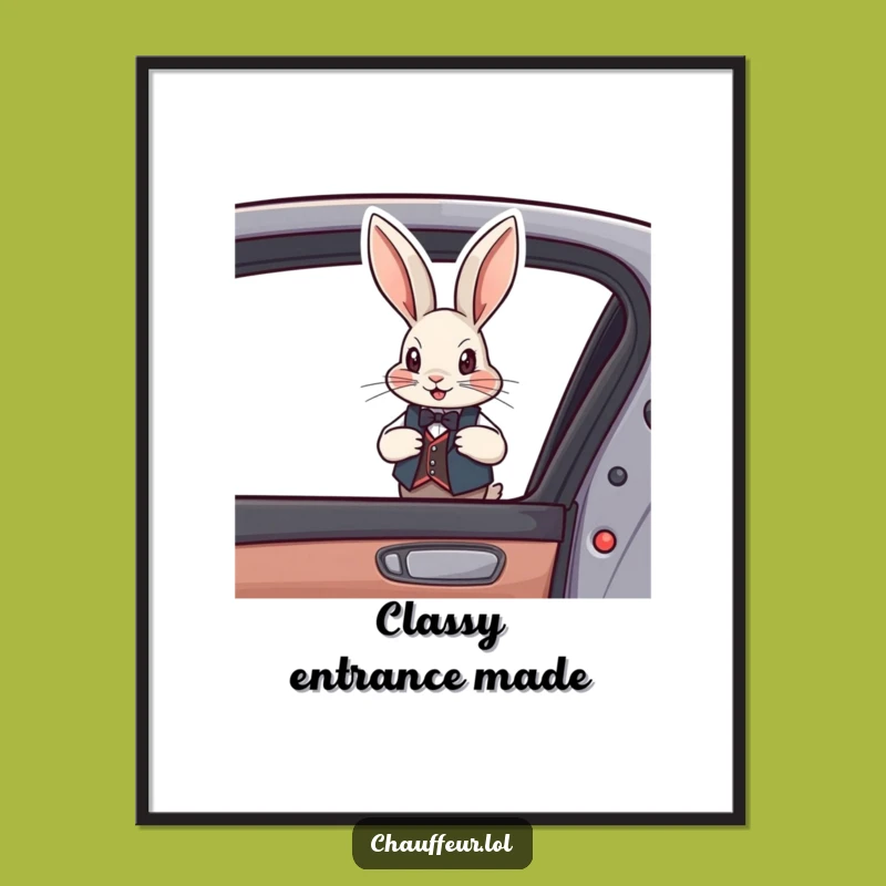 Funny Rabbit Vest Digital Art - Instant Debonair Download