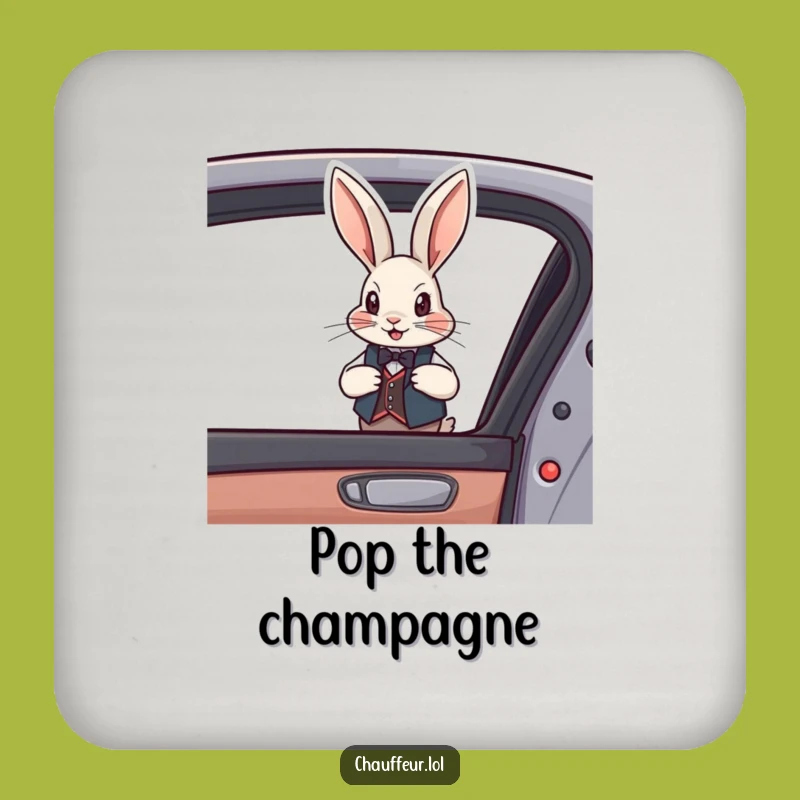 Elegant Funny Rabbit Vest Coasters - Protect Surfaces with Style