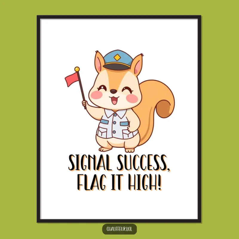 Funny Free Printable Wall Art: Playful Squirrel Signal - Quirky Downloadable Decor Gift