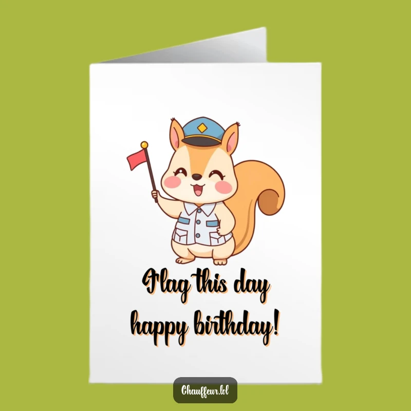 Funny Free Printable Birthday Card: Playful Squirrel Signal - Downloadable Humorous Gift