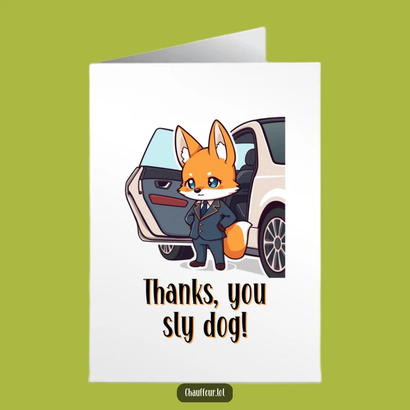 Free Printable Thank You Card: Fox Valet Attends to Your Gratitude!