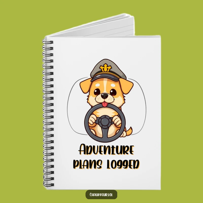 Funny Dog Driver Notebook: Cool Canine for Jotting Down Road Trip Plans