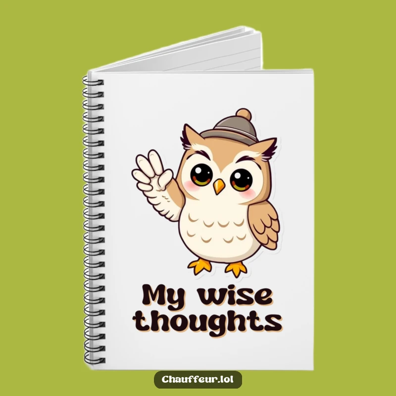 Funny Owl Signal Notebook: Cool Character, Journal & Perfect Funny Gift