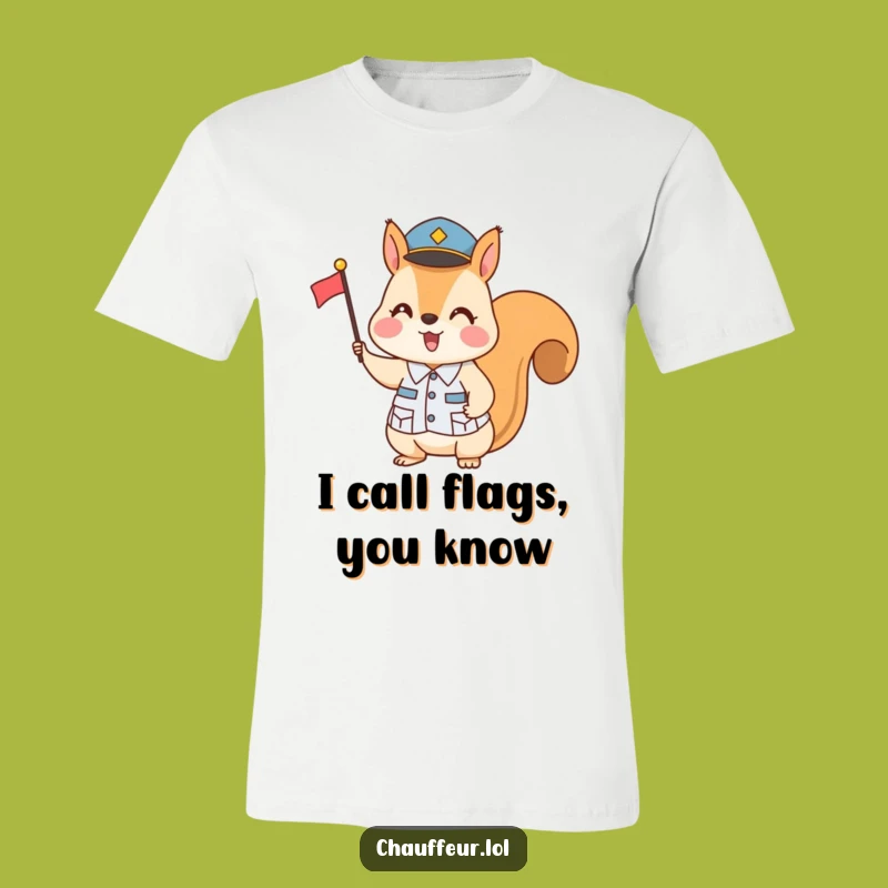 Funny Squirrel Uniform Flag Signal T-Shirt - Humorous Apparel Gift Idea
