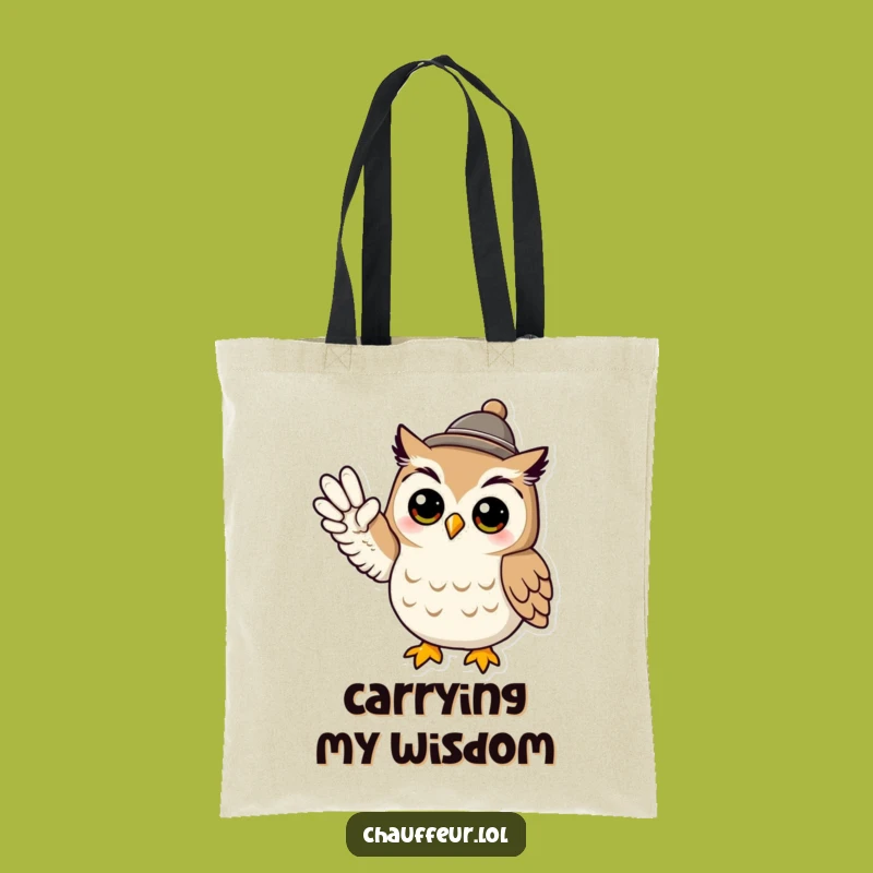 Funny Owl Signal Tote Bag: Cool Character, Handy & Perfect Funny Gift