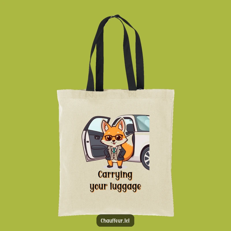 Funny Fox Valet Tote Bag: Dapper Gentleman Carrying Your Essentials